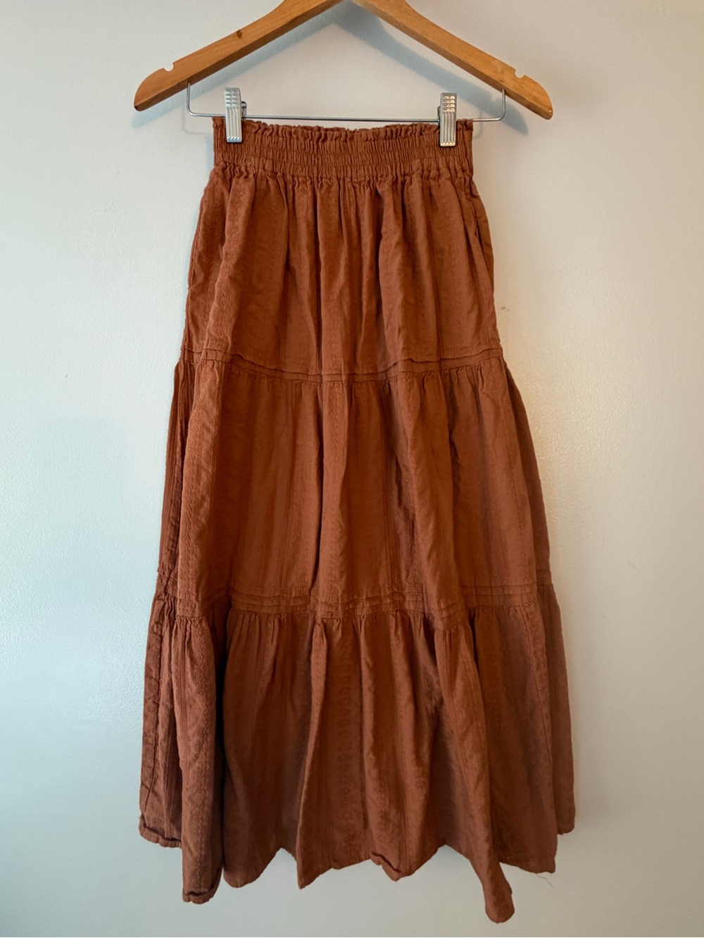 Universal Thread Rust Tiered Maxi Skirt
